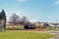 “NE view on A46 at entrance to Ashchurch Ministry Of Defence Storage & Distribution Centre, guarded by a preserved tank.” Photo and caption by B. Brooksbank
