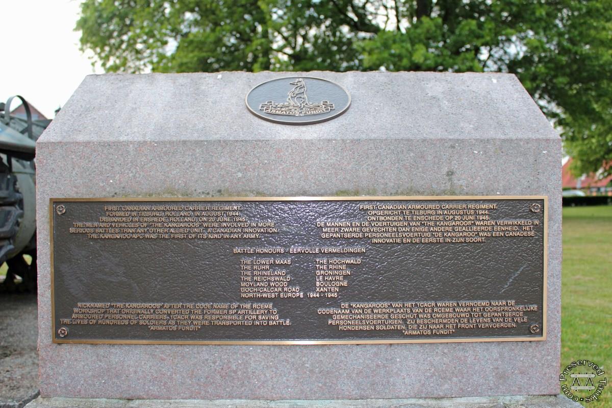 Front of monument
