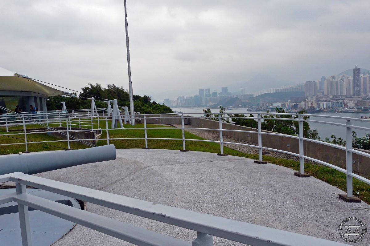 View into Lei Yue Mun Channel from 6-inch Disappearing Gun