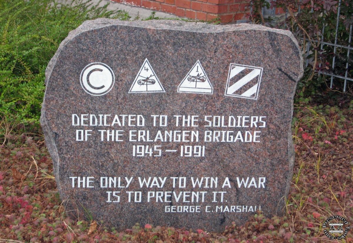 “Ferris Barracks Memorial to the Soldiers of the Erlangen Brigade from 1945-1991”, photo by R. Huezo