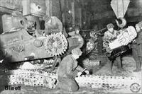 Tank plant in Leningrad, apparently assembling T-26 tanks, photo from TankMuseum.ru