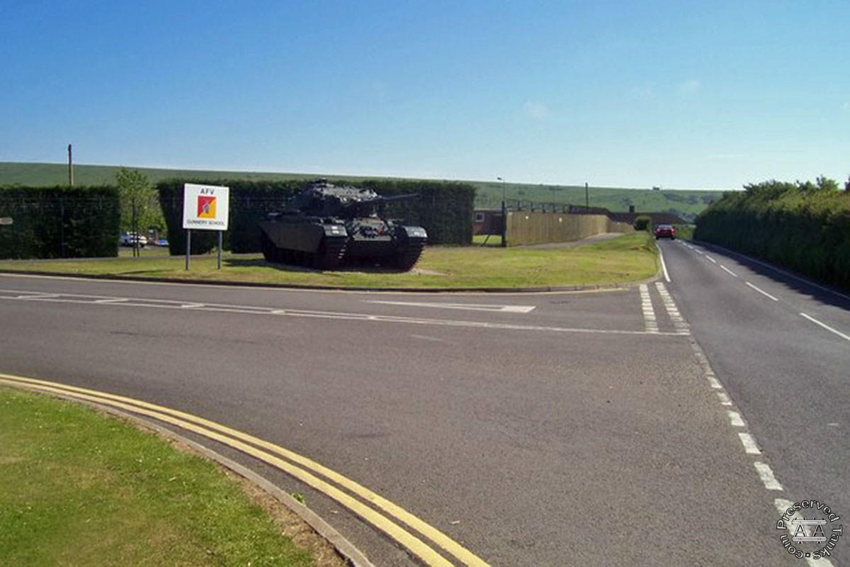Entrance to AFV Gunnery School, Lulworth Camp, photo by L. Clarke
