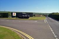 Entrance to AFV Gunnery School, Lulworth Camp, photo by L. Clarke