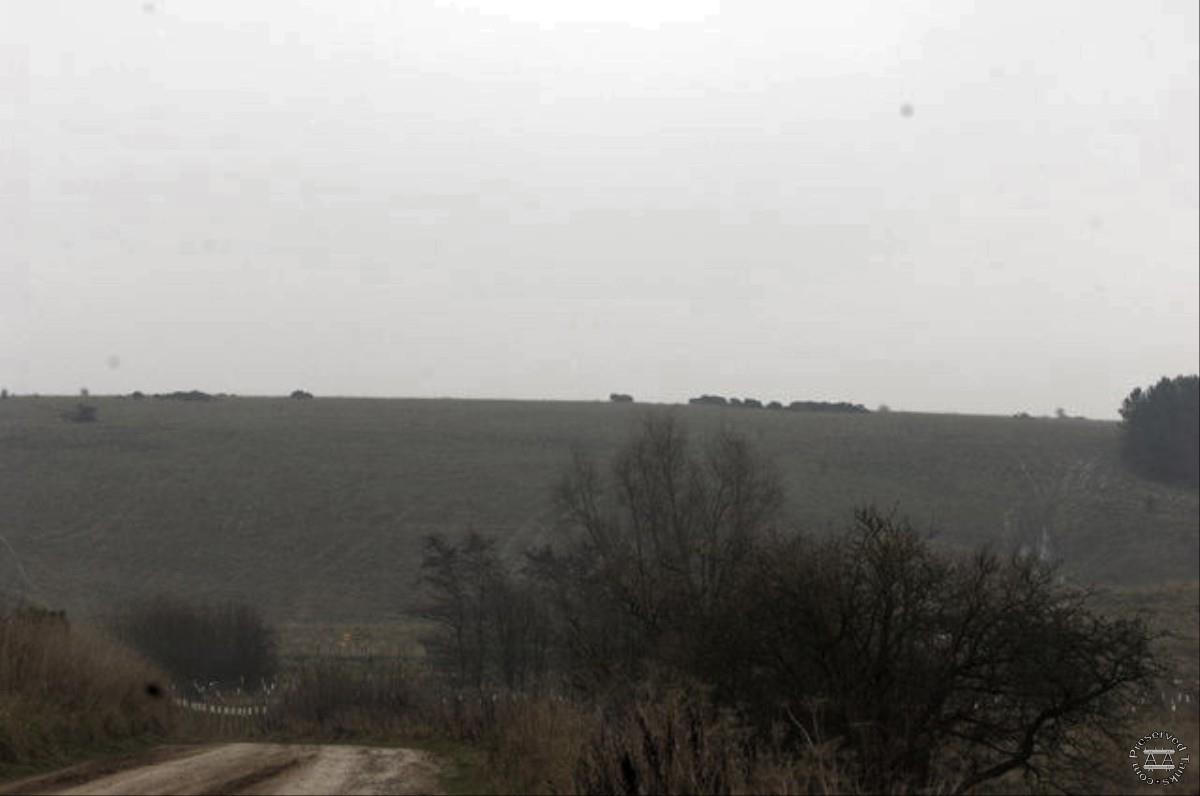 Tank wreck on ridge visible from Imber Road, photo taken by Robin Hereward-isaac