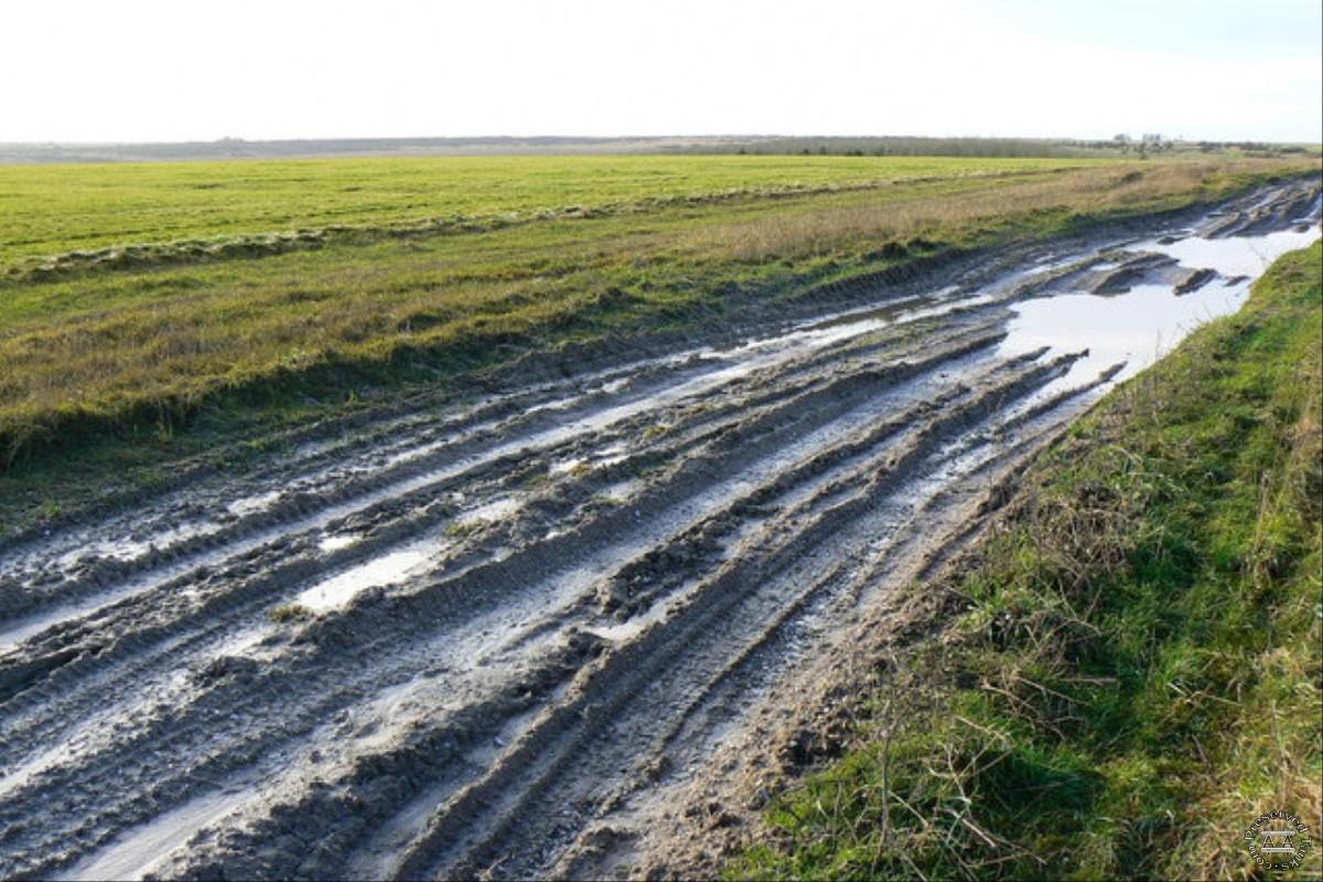 Tank track near Chirton Down, photo taken by Brian Robert Marshall