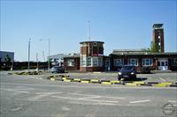 Gatehouse to the former Leyland DAF Works, Centurion Way, Farington, photo by Alexander P. Kapp