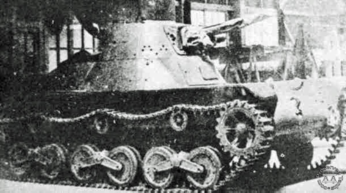 One of the short run of Type 98 Ke-Ni light tanks built by Hino Motors, and presumed to be shown at the factory