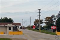 Front Gate, with armoured vehicles displayed just inside, photo from Cg.Cfpsa.ca