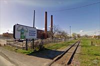 Disused railway tracks entering site of former Montreal Locomotive Works