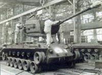 M46 tanks in production at Detroit Tank Arsenal, photo from WLHoward.com