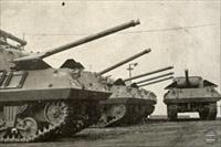“Completed M-36 tank destroyers on wharf in front of Schnectady