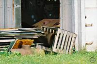 Hull and mantlet awaiting restoration