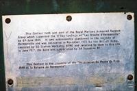 Plaque on bridge section.