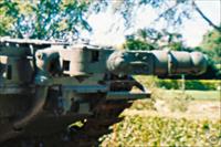 Close-up of fuel trailer coupling