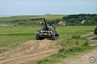 “Swiss made PZ61 [sic] Main Battle Tank in action on the display area of this military museum. Beach Lane, Weybourne in the background”, photo by Nigel Jones