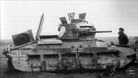 “A German manned Matilda which has returned to British hands the hard way. The panel covering the transmission compartment is open and one of the radiators has been raised”, caption by David Fletcher, Matilda Infantry Tank 1938-45, photo from Beute.narod.ru