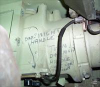 Handwritten notes around interior turret area