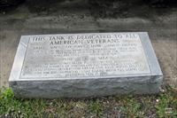 Plaque in front of tank