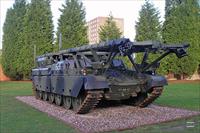 “The Chieftain AVRE stands guard at Warrington