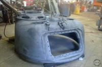 Turret after sandblasting