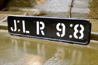 Close-up of registration number