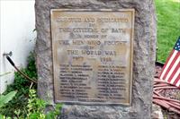 Close up of World War I memorial