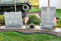 Close up of memorials