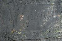 Close-up of serial number