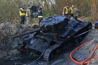 Valentine being recovered from River Warta, photo by D. Piekarczyk/Naszemiasto.pl