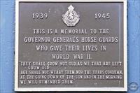 Close-up of memorial plaque